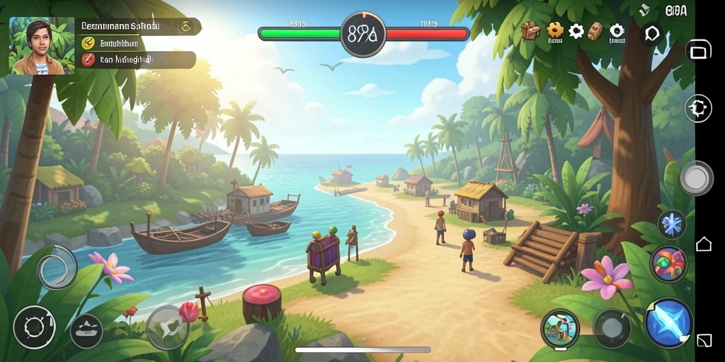 Screenshot gameplay 898A dengan tantangan menarik dan grafis cerah.