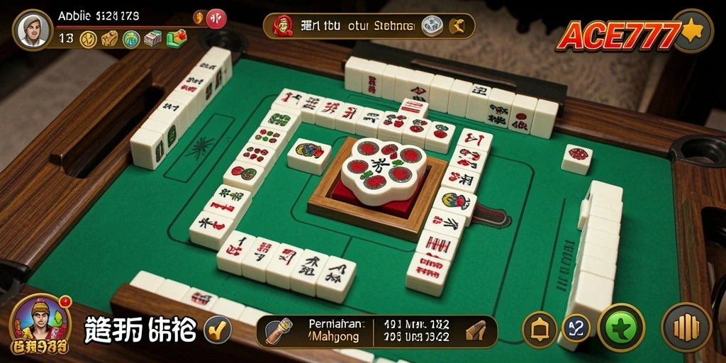 Screenshot ACE777 menampilkan gameplay Mahjong yang seru dan menantang.