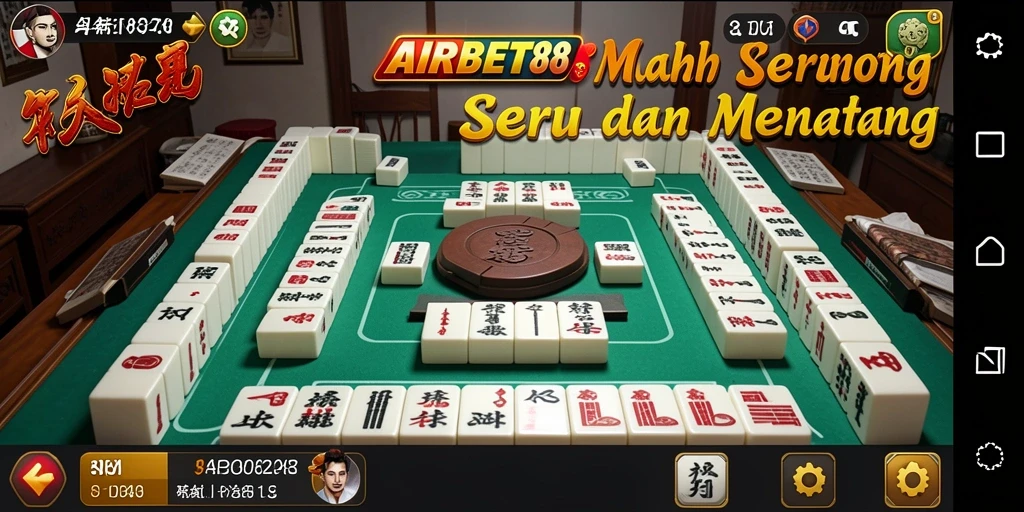 Tampilan gameplay seru dengan desain grafis Mahjong yang menarik.