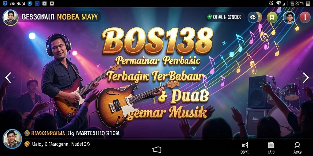 Screenshot gameplay BOS138 menampilkan tantangan musik yang seru.