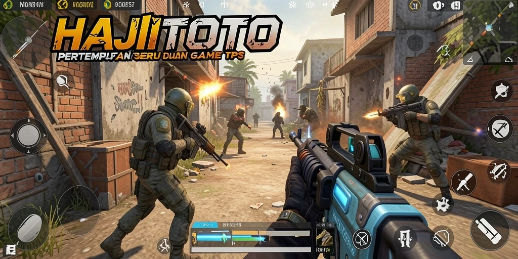 Tampilan aksi menegangkan di HAJITOTO dengan gameplay TPS yang seru.
