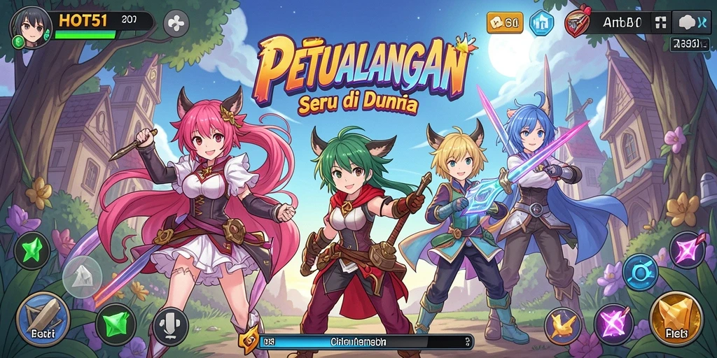 Gameplay seru dari HOT51 dengan karakter Anime ikonik.