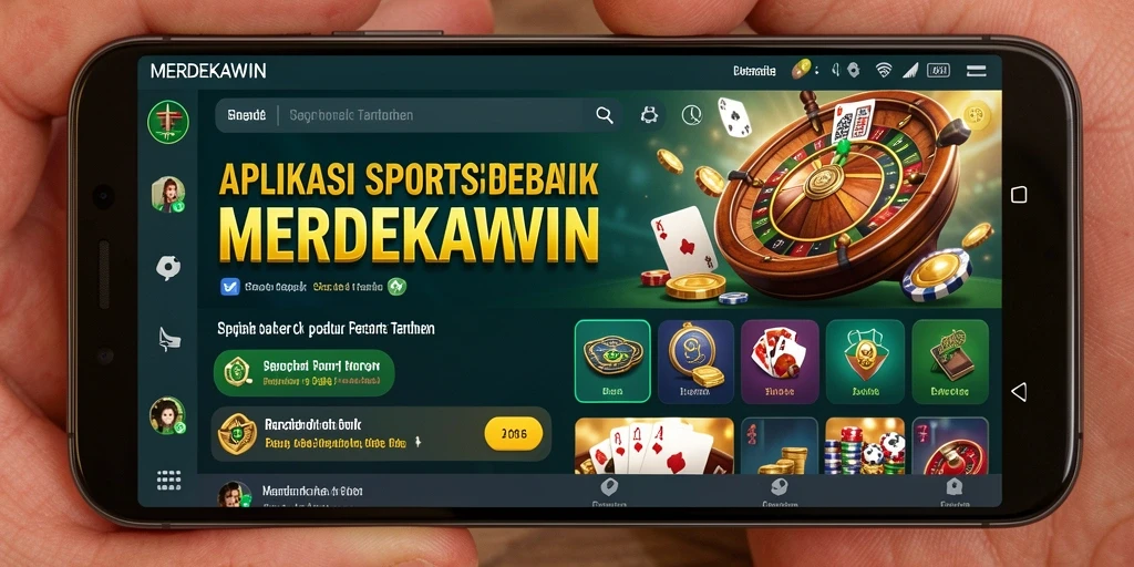 Tampilan antarmuka aplikasi MERDEKAWIN yang menarik dan mudah digunakan.