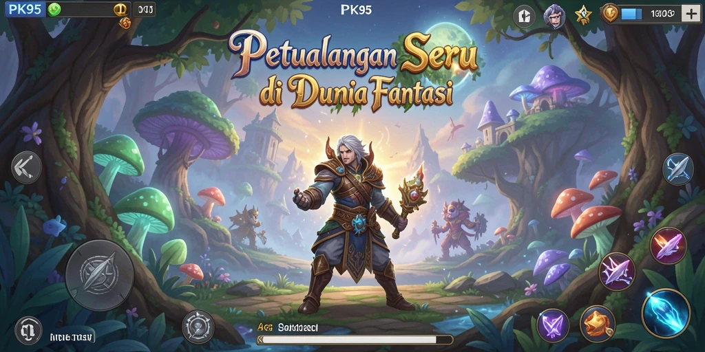 Tangkapan layar utama PK95 menampilkan aksi gameplay yang mendebarkan.