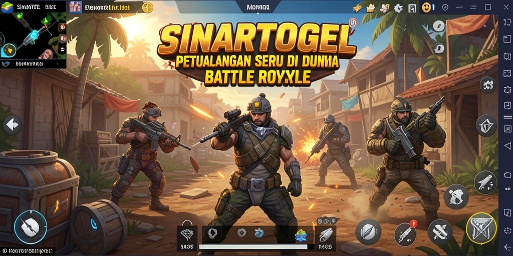 Gameplay intens di arena Battle Royale SINARTOGEL.